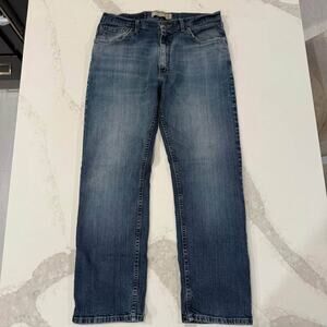 Wrangler Regular Fit Flex Blue Denim Jeans Men’s Size W34 x L29 Straight Leg